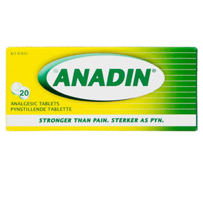 ANADIN REGULAR STRENGTH TABS 20