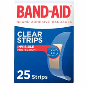 BAND AID CLEAR STRIP 25