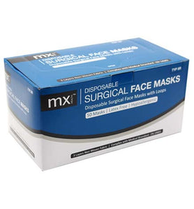 MX SURGICAL FACE MASKS TYPE IIR 3PLY 50 MASKS