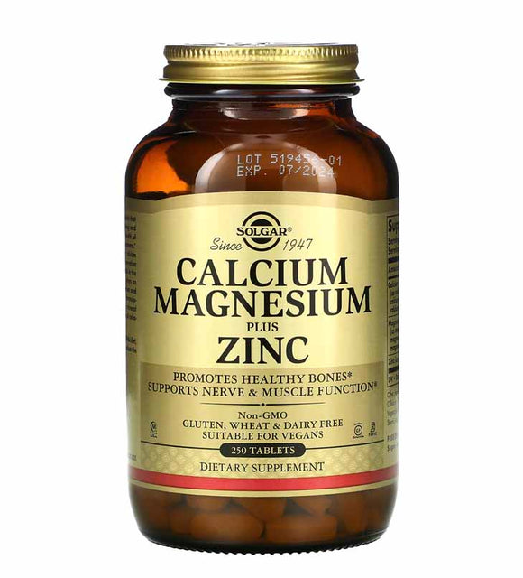 SOLGAR CALCIUM MAGNESIUM PLUS ZINC T