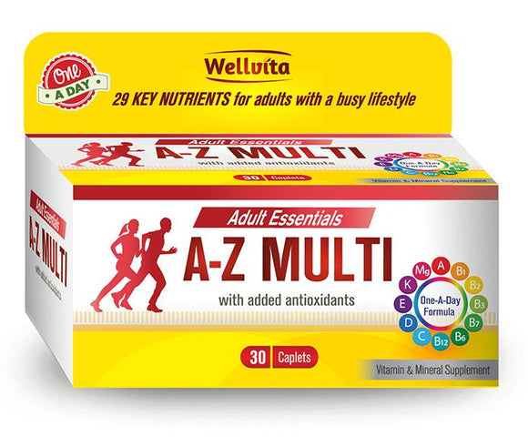 WELLVITA A-Z MULTIVITAMIN ADULT TABLETS 30