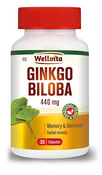 WELLVITA GINKGO BILOBA 440MG CAPSULES 30