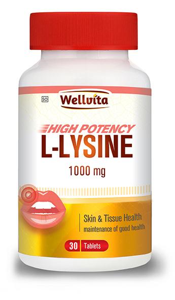 WELLVITA L-LYSINE 1000MG TABLETS 30