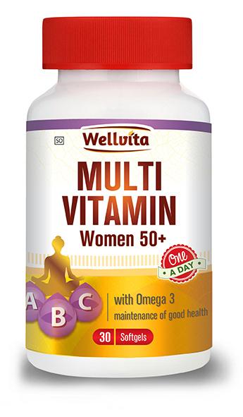 WELLVITA MULTIVITAMIN FOR WOMEN 50+ SOFT GEL CAPSULES 30