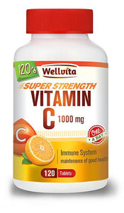 WELLVITA VITAMIN C 1000MG 120 TABS