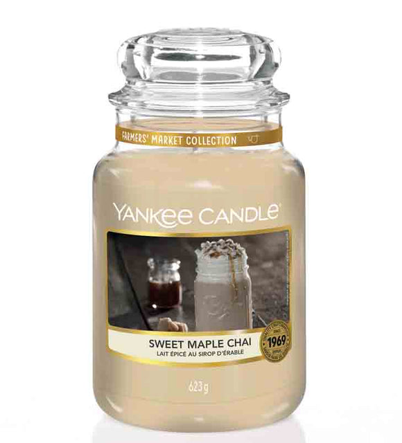 YANKEE CANDLE LARGE JAR SWEET MAPLE CHAI