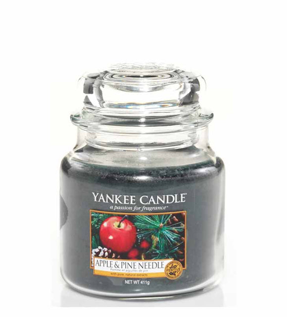 YANKEE CANDLE MEDIUM JAR APPLE & PINE NEEDLE