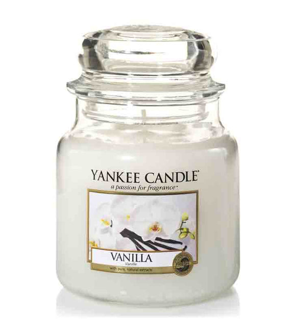 YANKEE CANDLE MEDIUM JAR VANILLA