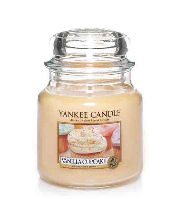 YANKEE CANDLE MEDIUM JAR VANILLA CUPCAKE