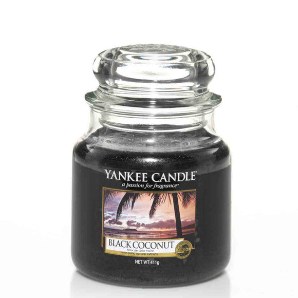YANKEE CANDLE MEDIUM JAR BLACK COCONUT