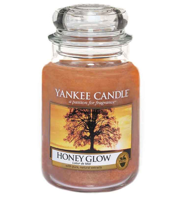 YANKEE CANDLE LARGE JAR HONEY GLOW