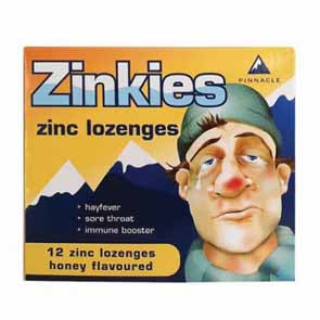 ZINKIES LOZ HONEY 9.5MG 12